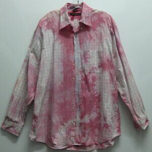 TOMMY HILFIGER One-Of-A-Kind Pink Tie-Dye Unisex Shirt Size 16 1/2 & 34-35